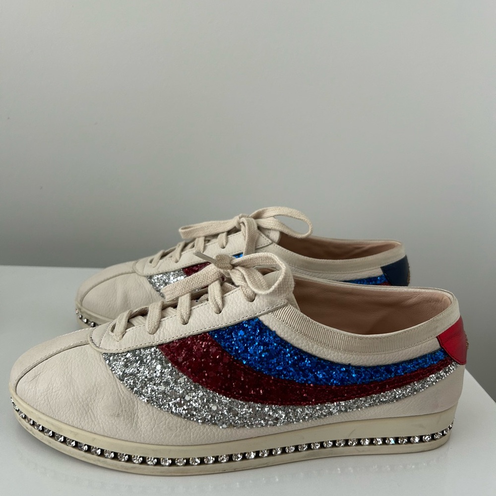 Authentic Gucci Falacer Glitter Sneakers